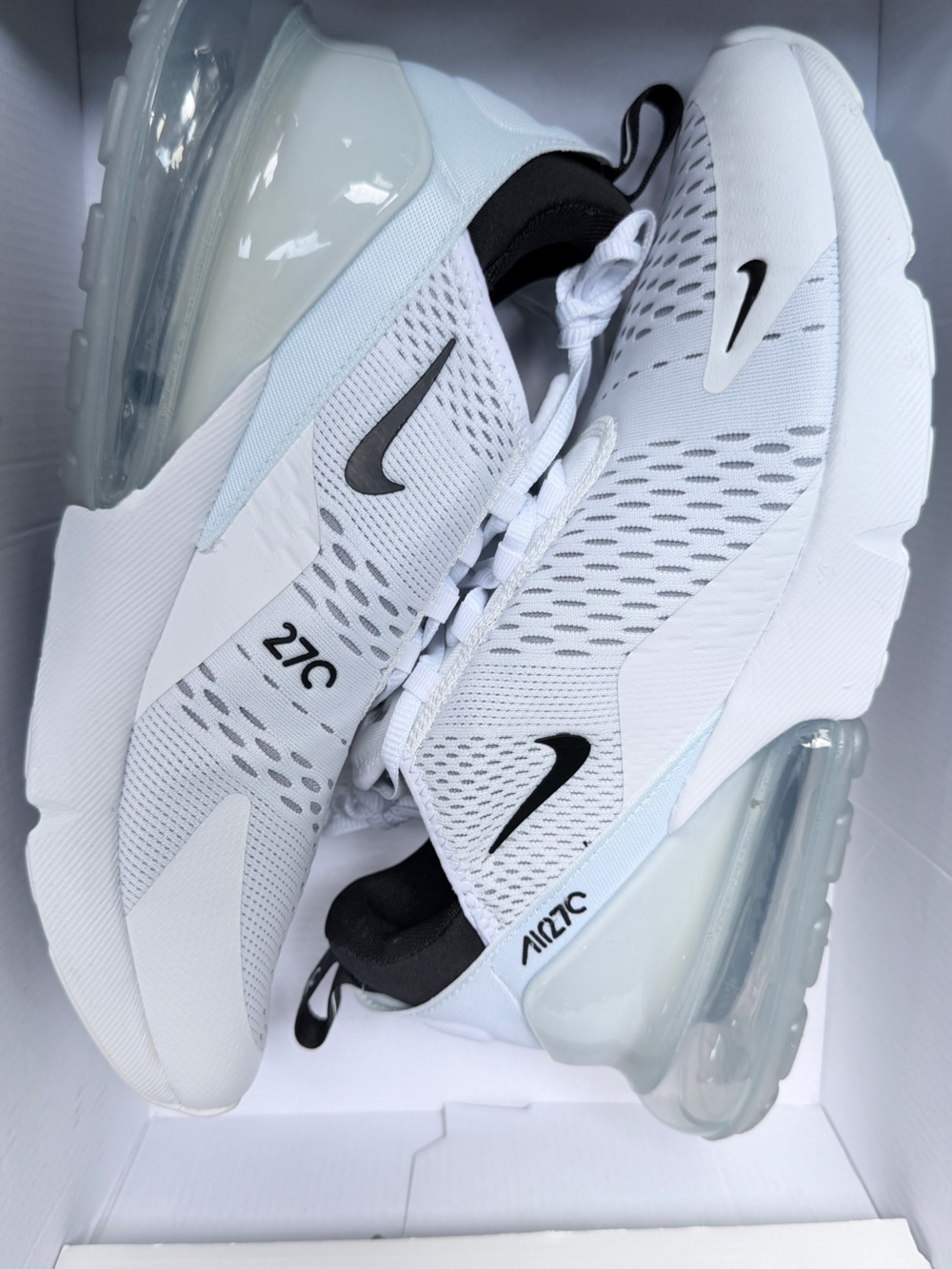 Nike Air Max 270 Men's White/Black Athletic Sneakers size 10